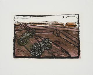 Ewald Mataré - Landschaft mit Buschwerk.