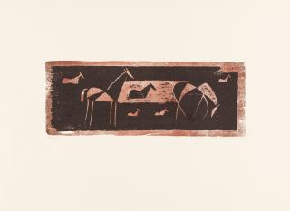 Ewald Mataré - Pferde auf der Weide (Fünf, eigentlich Sieben Pferde).