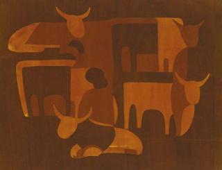 Ewald Mataré - Rinderherde Mit Dunkler Hirtin