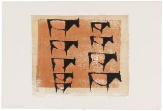 Ewald Mataré - Weide mit 9 Kühen