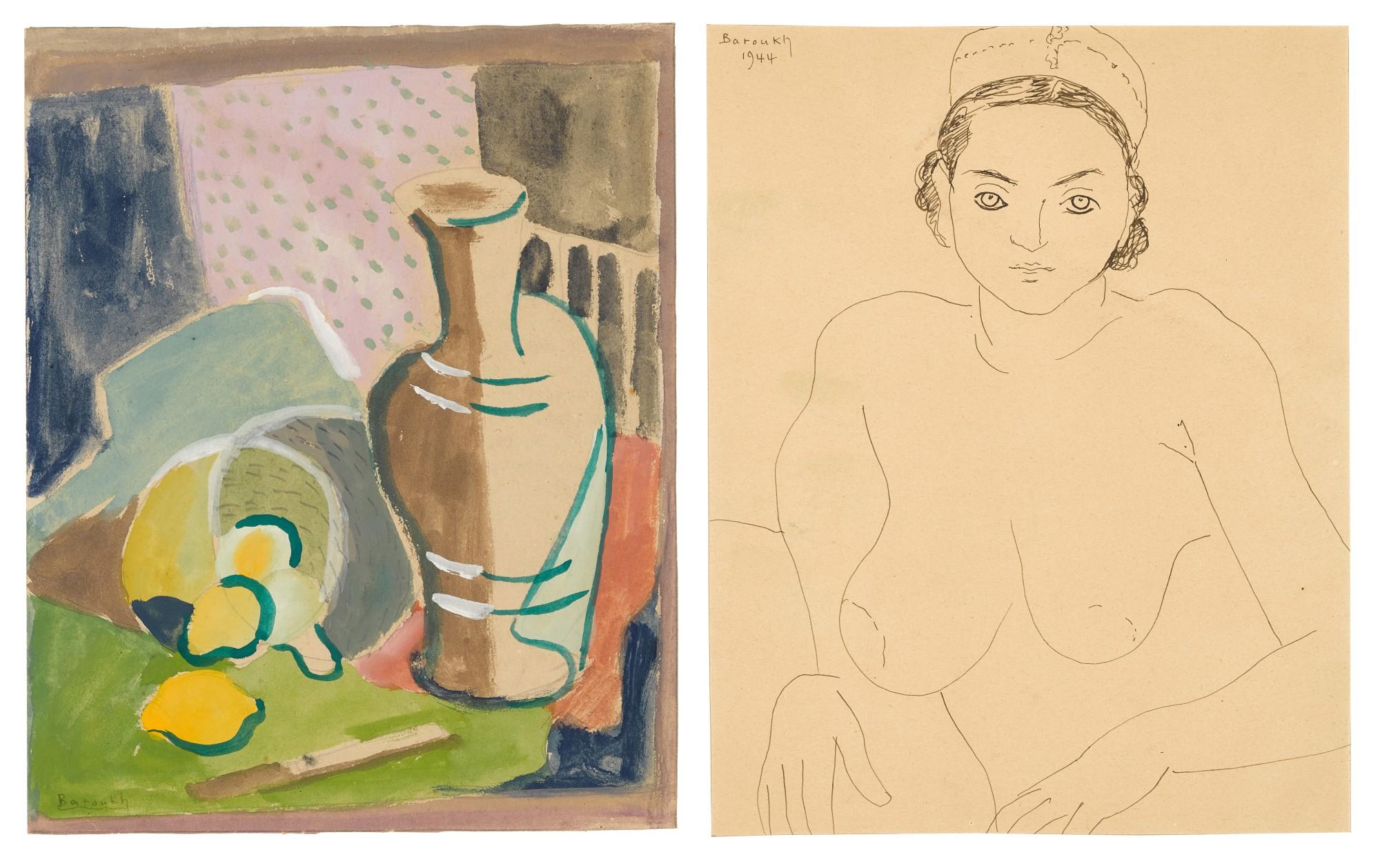 Ezekiel Baroukh - I) Untitled (Still Life)  Ii) Untitled (Portrait)