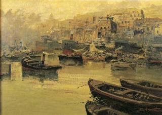 Ezelino Briante - Barche in porto