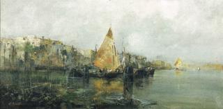 Ezelino Briante - Venezia, vele in laguna