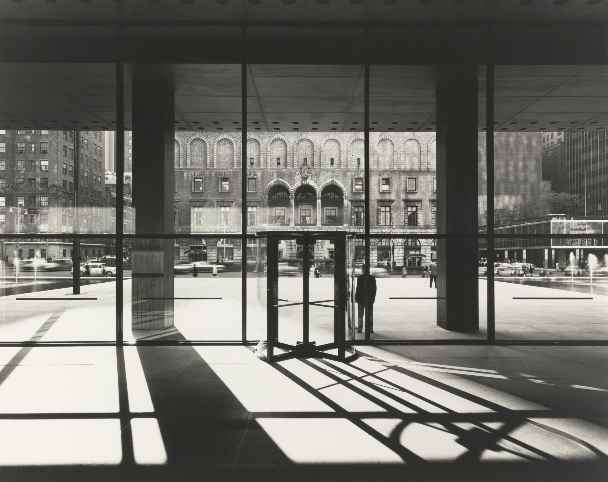 Ezra Stoller - Looking From Seagram Building Lobby Across Park Avenue To The Racquet And Tennis Club