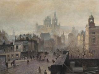 F.A. Bouvié - Early Morning Off King\'S Cross And  St. Pancras Station
