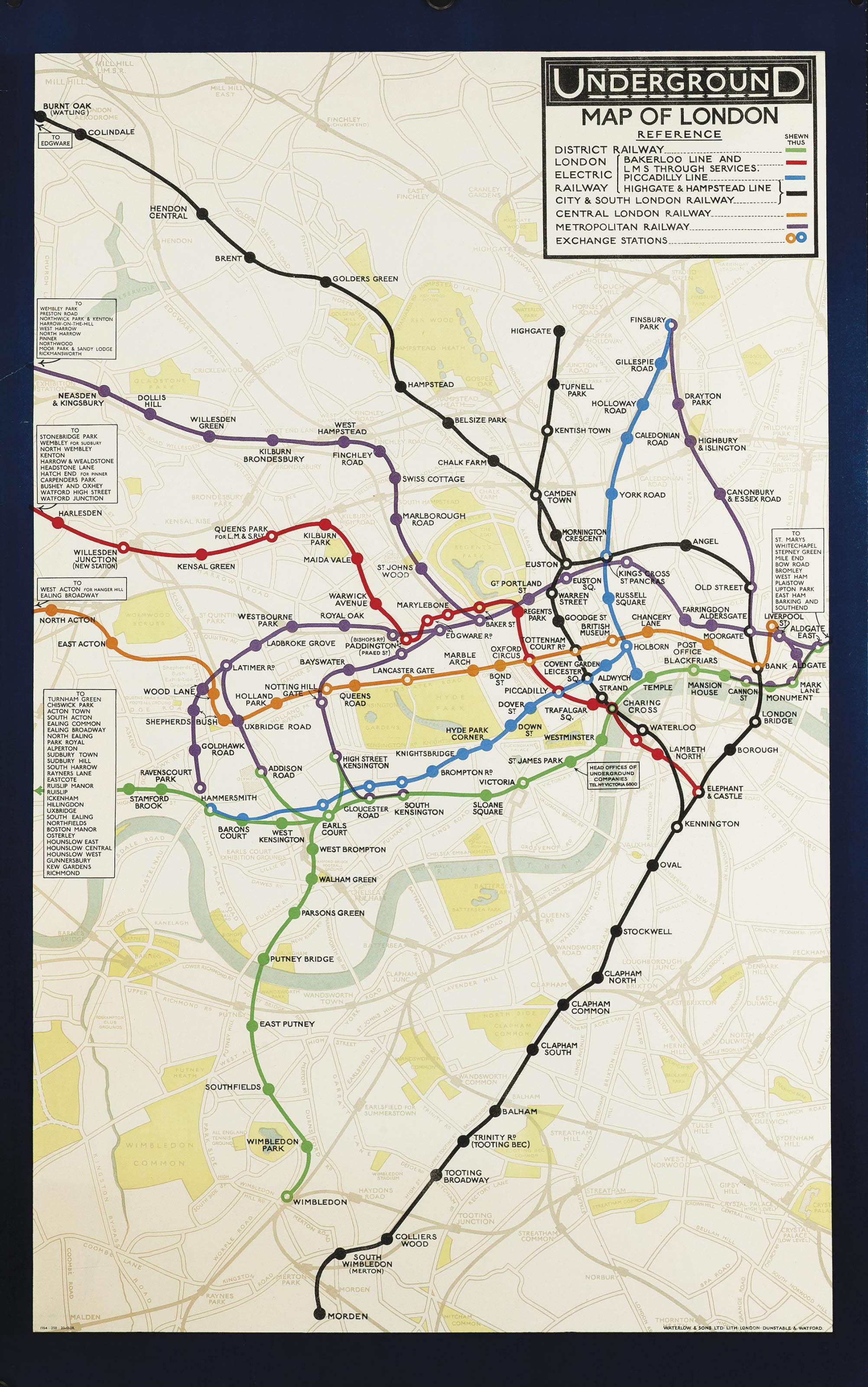 F. H. Stingemore - Underground Map of London