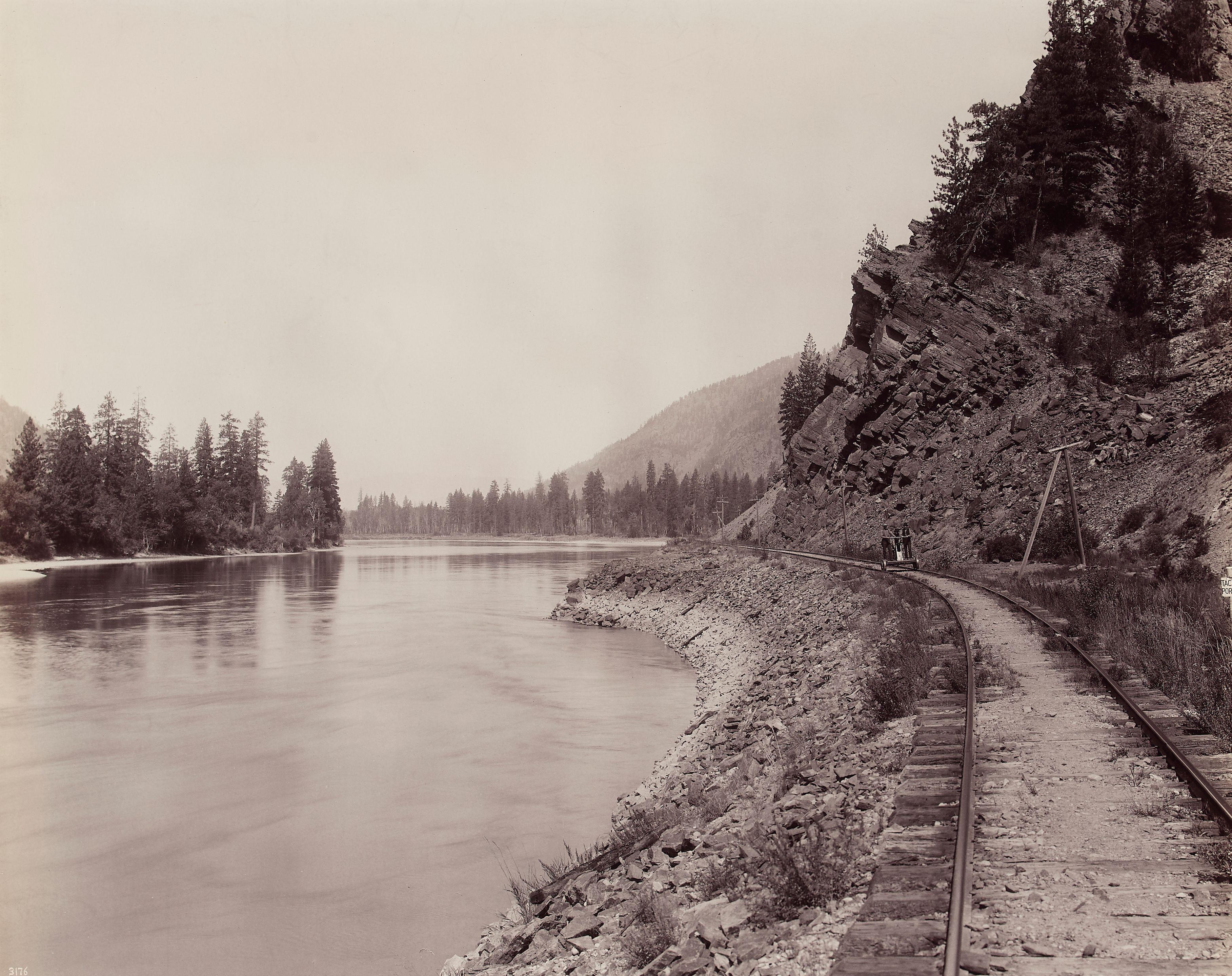 F. Jay Haynes - Along Clark\'s Fork, Montana, Northern Pacific Railroad