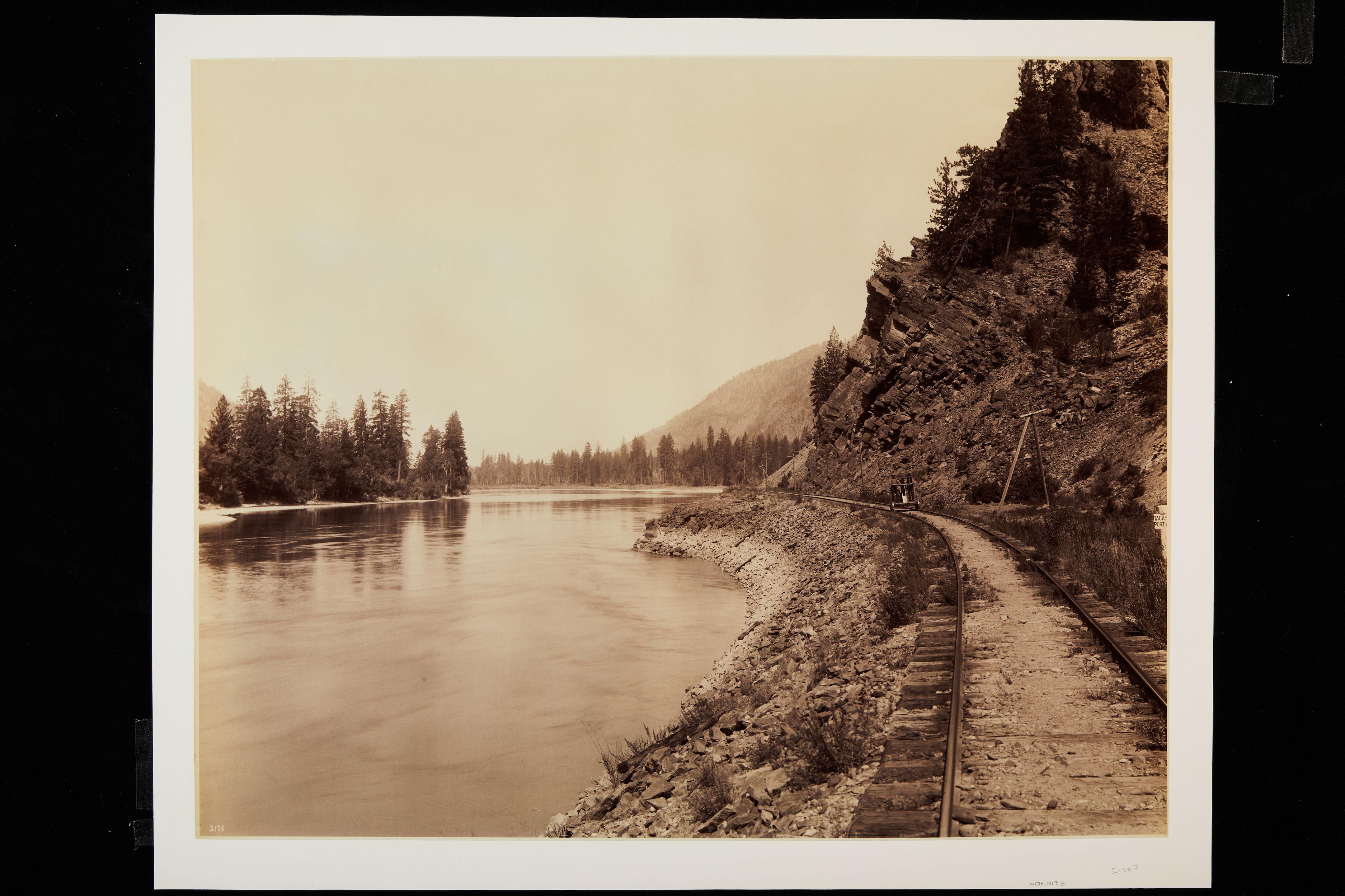 F. Jay Haynes - Along Clark\'s Fork, Montana, Northern Pacific Railroad