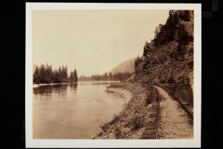 F. Jay Haynes - Along Clark\'s Fork, Montana, Northern Pacific Railroad