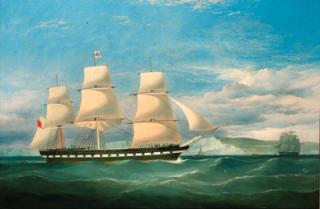 F. Tudgay - The Blackwall frigate Nile in two positions off the White Cliffs of Dover