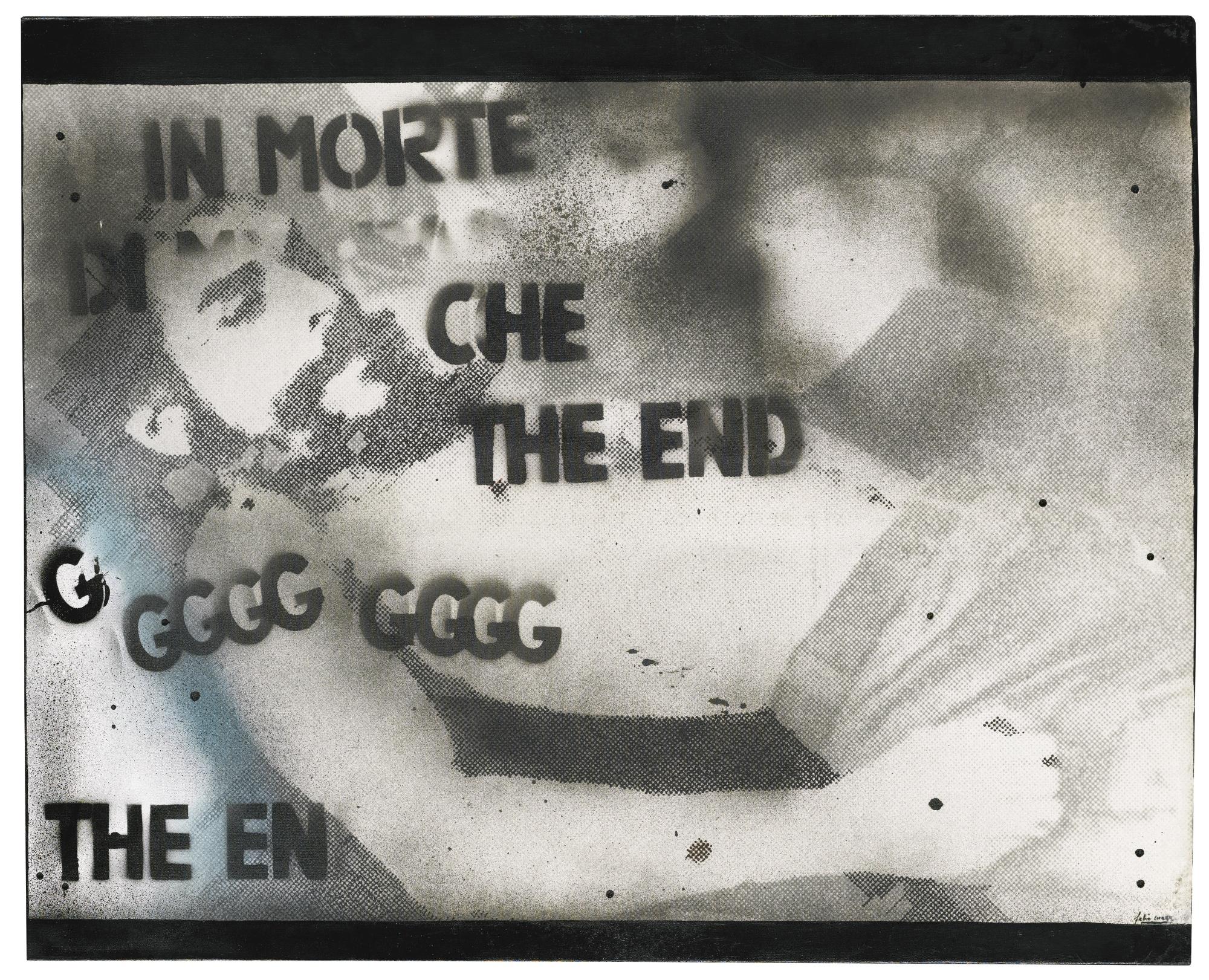 Fabio Mauri - Senza Titolosigned, Acrylic On Printed Canvas. Executed In 1968 Circa