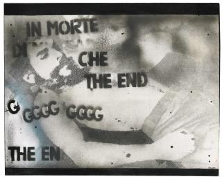 Fabio Mauri - Senza Titolosigned, Acrylic On Printed Canvas. Executed In 1968 Circa