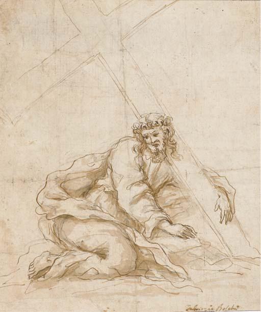 Fabrizio Boschi - Christ agenouillé portant la Croix