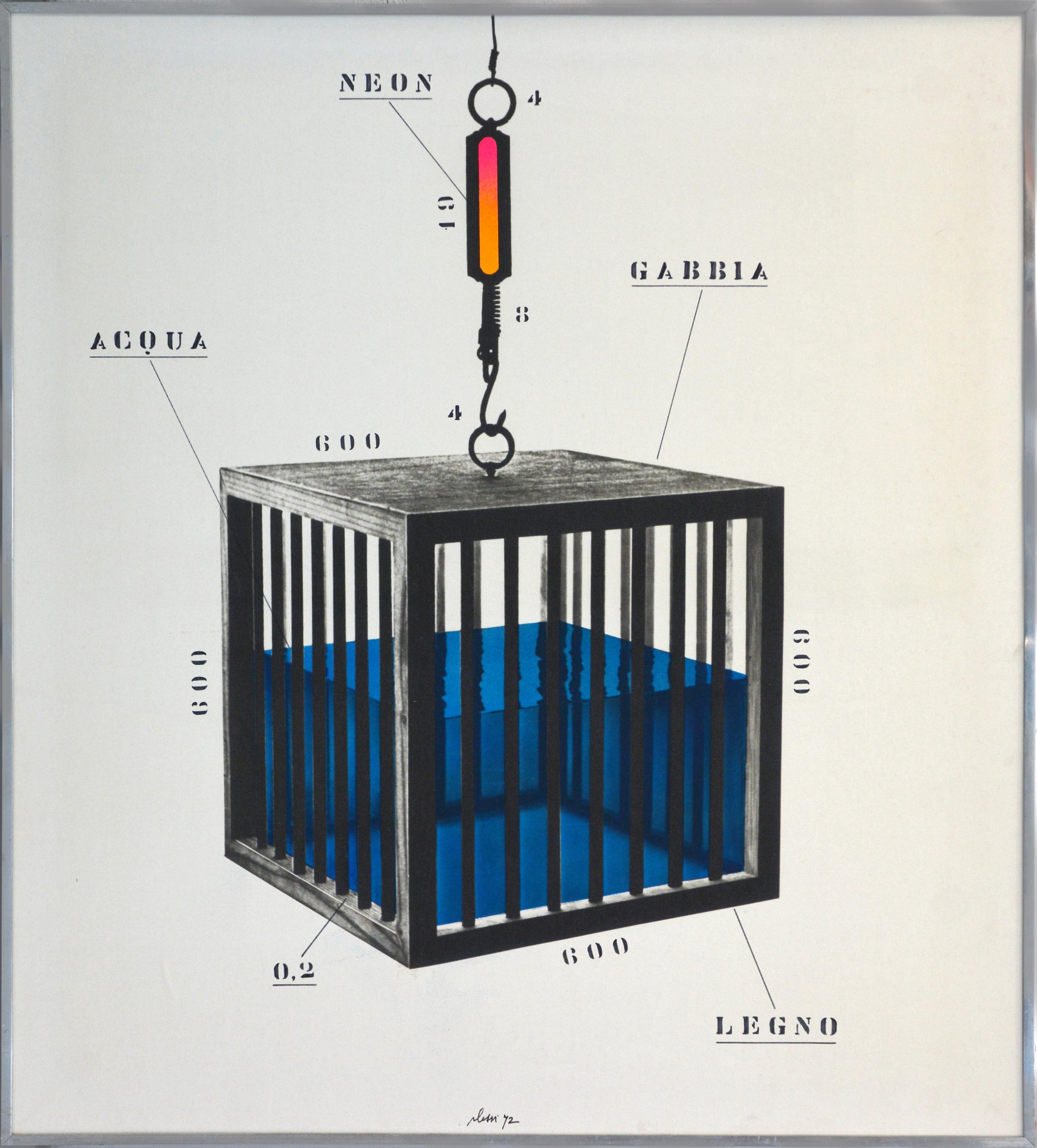 Fabrizio Plessi - Gabbia d\'acqua blu