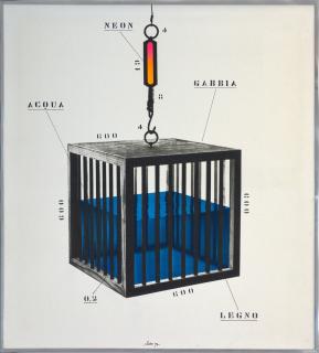 Fabrizio Plessi - Gabbia d\'acqua blu