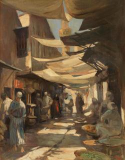Faeq Hassan - Market Scene