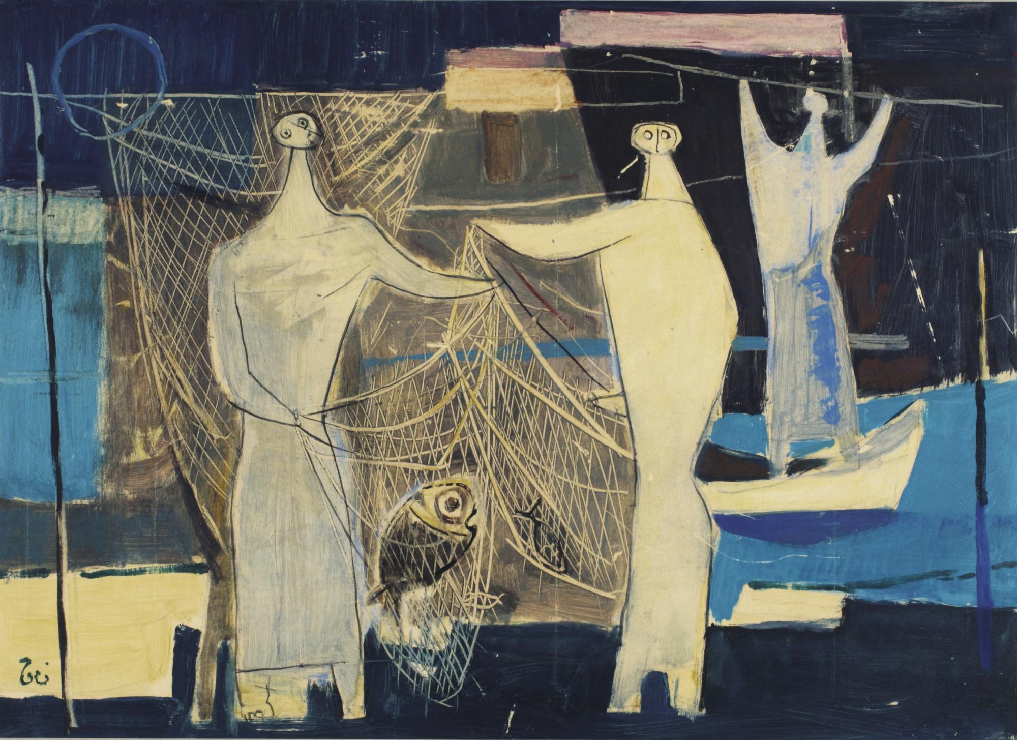 Faik Hassan - Iraqi untitled (Fishermen)
