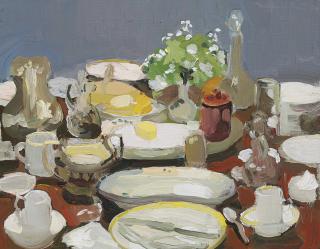 Fairfield Porter - Crowded Table