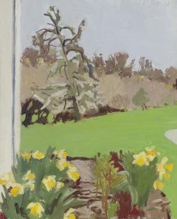 Fairfield Porter - Daffodils and Pear Tree