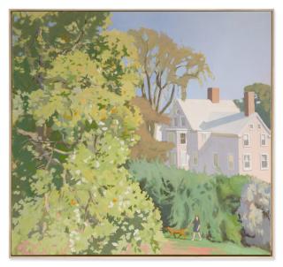 Fairfield Porter - Landscape with Child and Dog