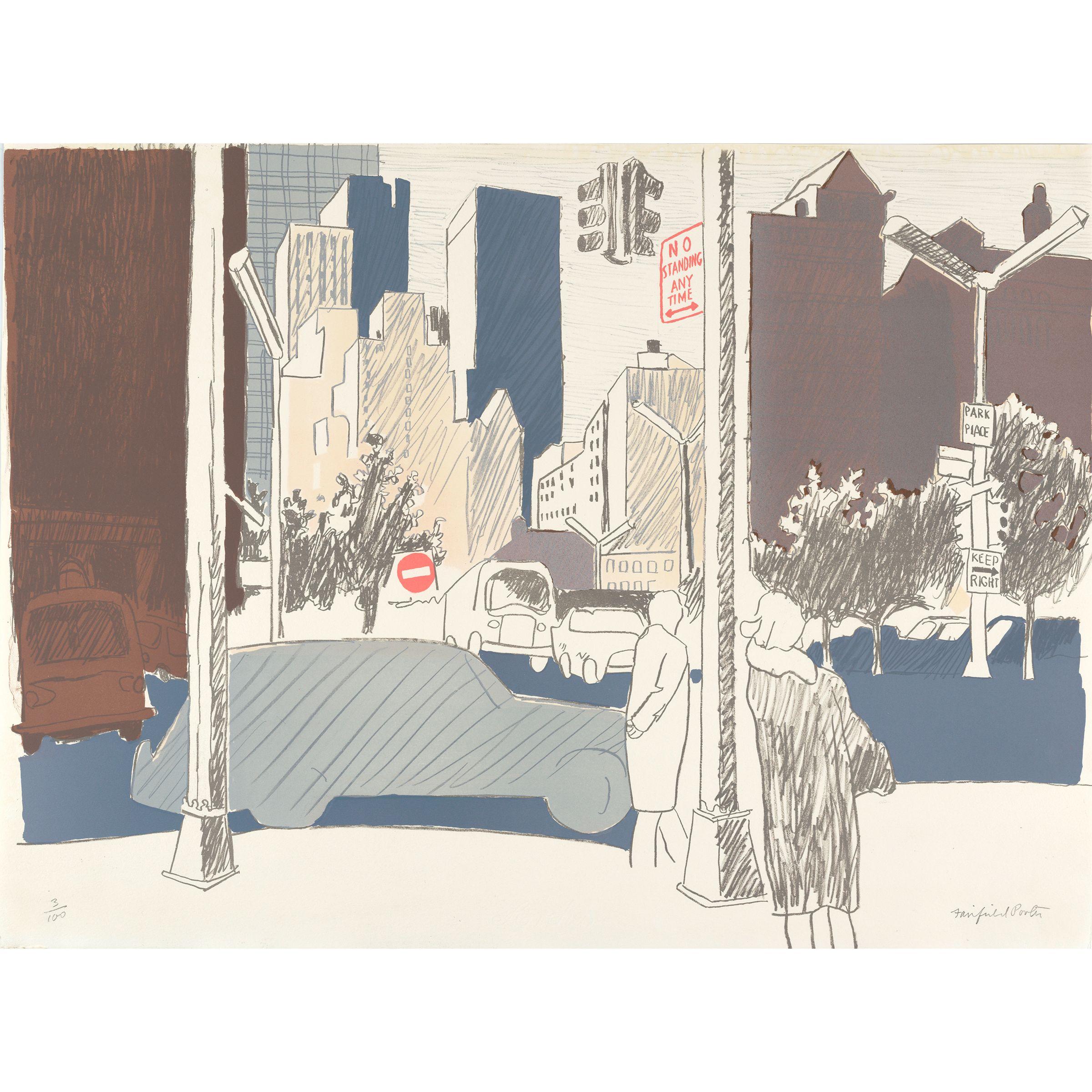 Fairfield Porter - New York Street Scene