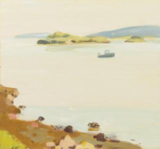 Fairfield Porter - Peak Island And Lobster Boat