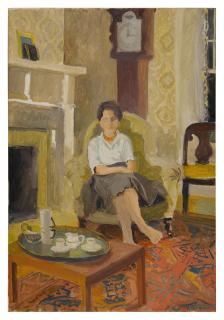 Fairfield Porter - Portrait of Edith Schloss in Porter\'s Southampton Parlor