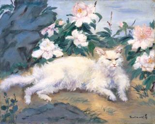 Fan Tchunpi - Cat & Flower