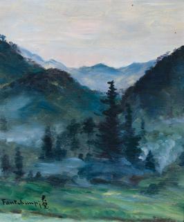 Fan Tchunpi - Landscape Nearby Kyoto (Painted In 1955)