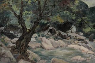 Fan Tchunpi - Old Tree by Stream