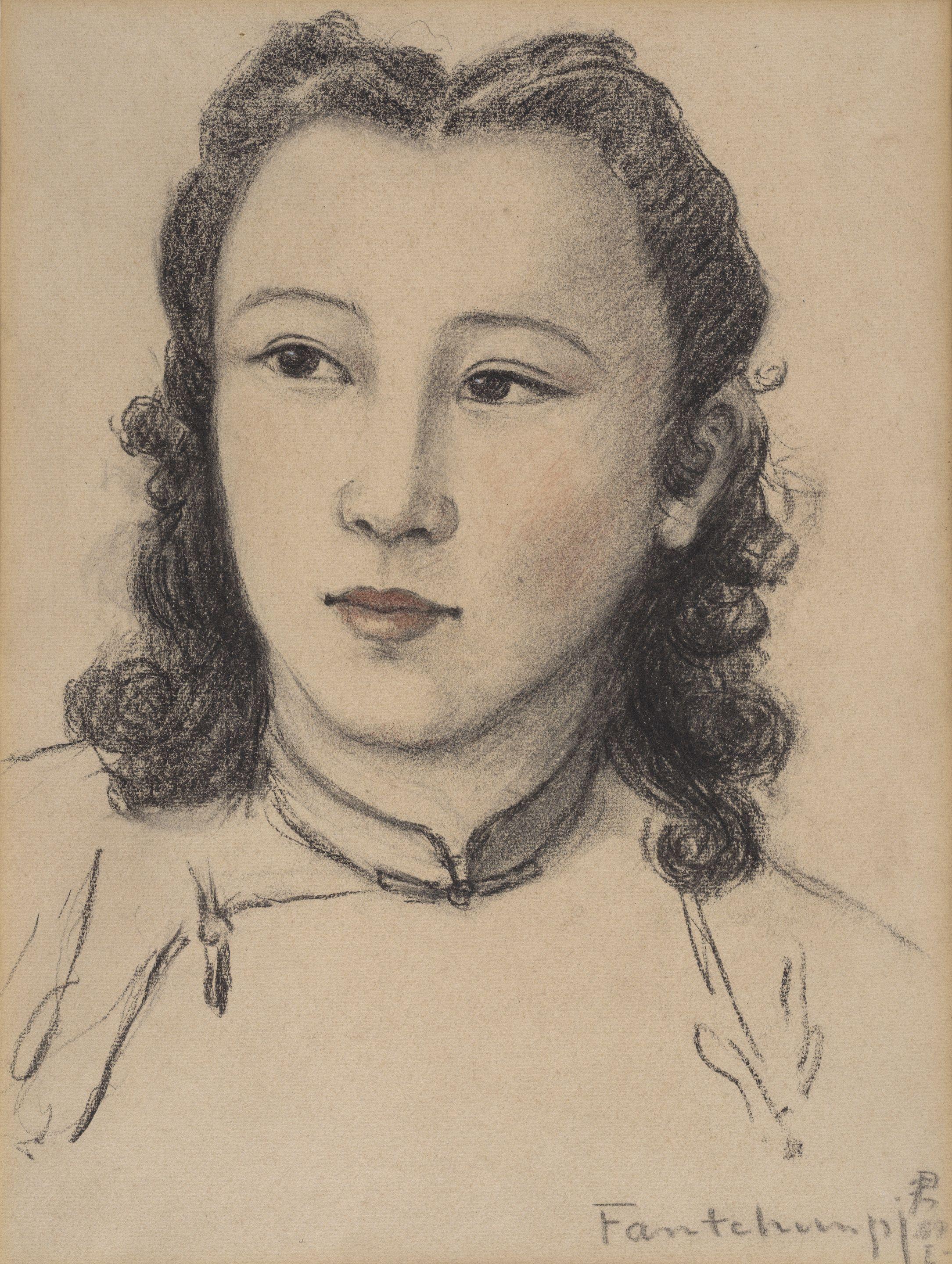 Fan Tchunpi - Two Portraits of Wang Wenxing (1914-2015) 1944, 1954