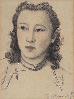 Fan Tchunpi - Two Portraits of Wang Wenxing (1914-2015) 1944, 1954