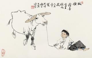 Fan Zeng - A Boy with a Buffalo