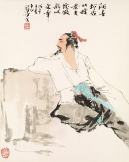 Fan Zeng - A Chinese hanging scroll, signed.
