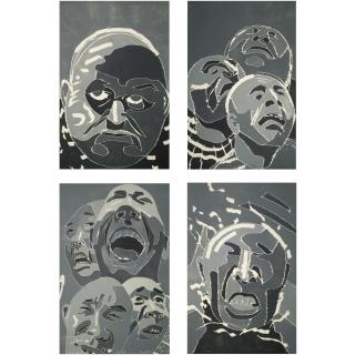 Fang Lijun - 2000.6.15; 2000.6.25; 2002.12.9; 2000.5.5 [Four Works]