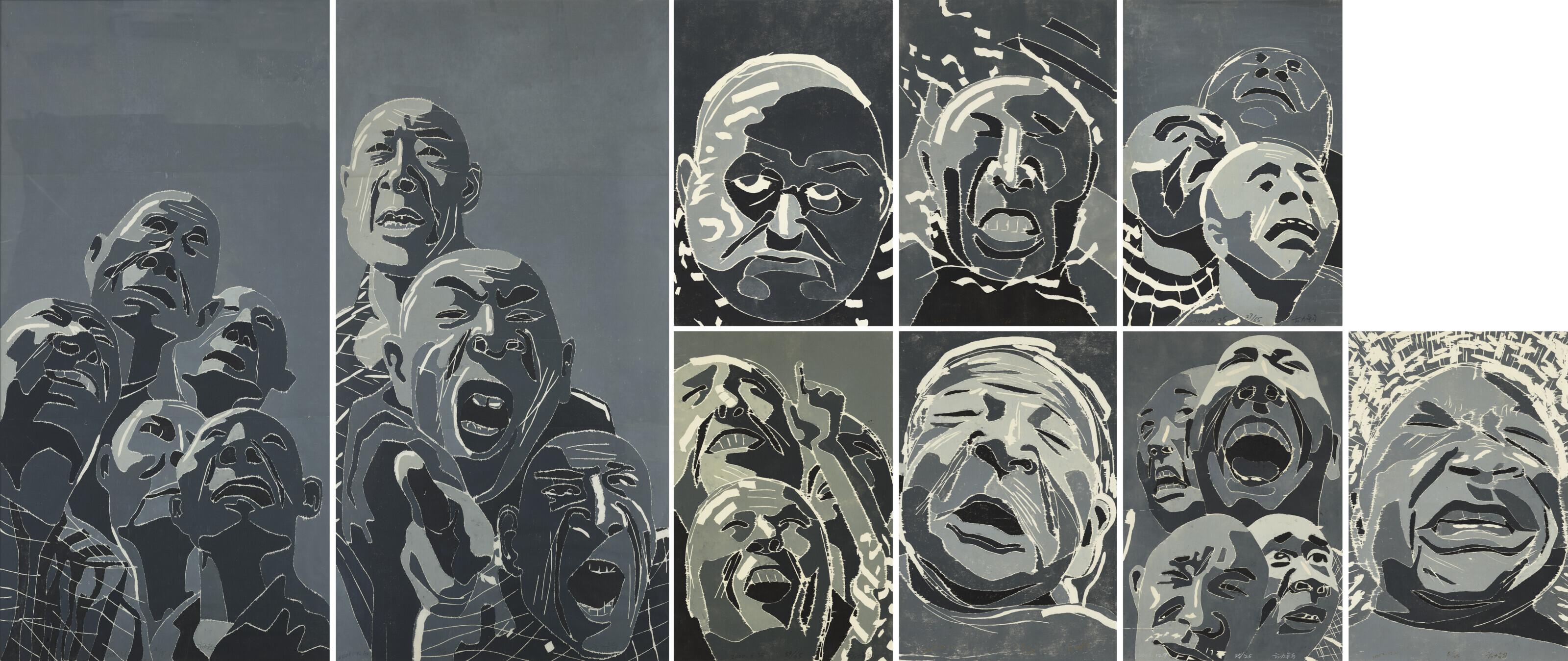 Fang Lijun - 2001.1.6, 2001.1.12, 2000.5.5, 2000.6.15, 2000.6.25, 2000.6.30, 2002.11.11, 2002.12.9 and 2002.12.11.