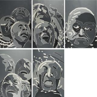 Fang Lijun - Face (Five Works)