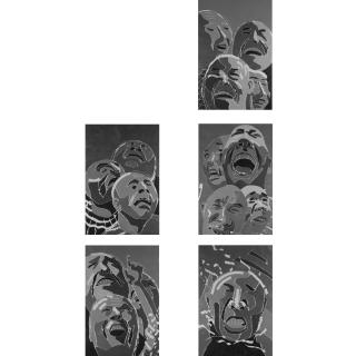 Fang Lijun - Face (Five Works)