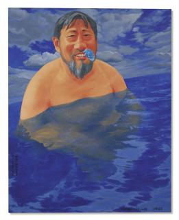 Fang Lijun - Lao Li Is Swimming