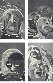 Fang Lijun - Woodblock Print Series (4 Works)