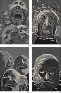 Fang Lijun - Woodblock Print Series (Four Works)