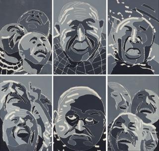 Fang Lijun - Woodblock Print Series (Six Works)