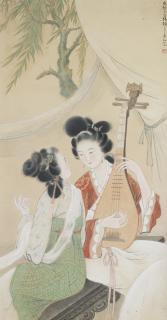 Fang Rending - Lady Playing Pipa