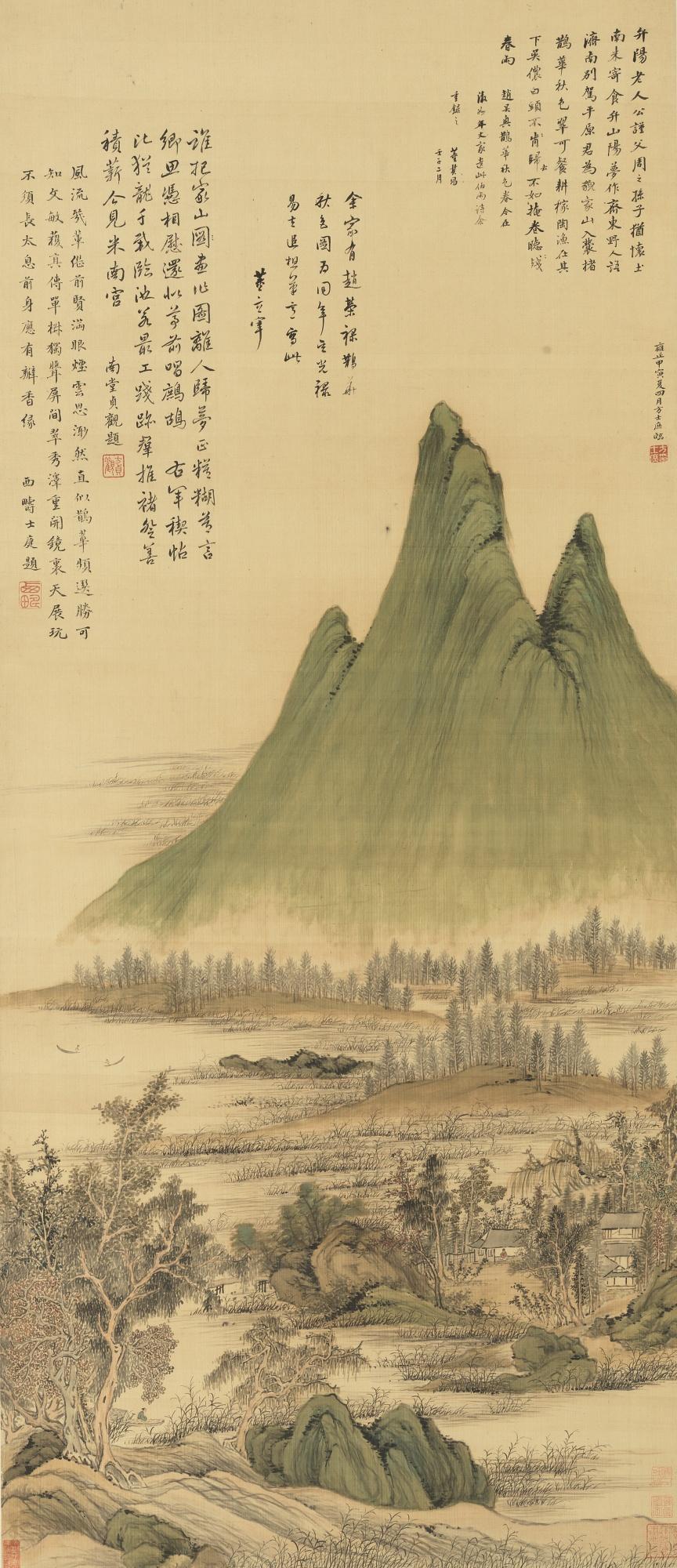 Fang Shishu - The Autumn Colors On The Qiao And Hua Mountain Following Zhao Mengfu And Dong Qichang