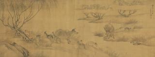 Fang Xun - Shepherd With Oxen And Sheep