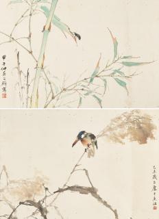 Fang Zhaolin - Bamboo and Insect / Bird on Branch