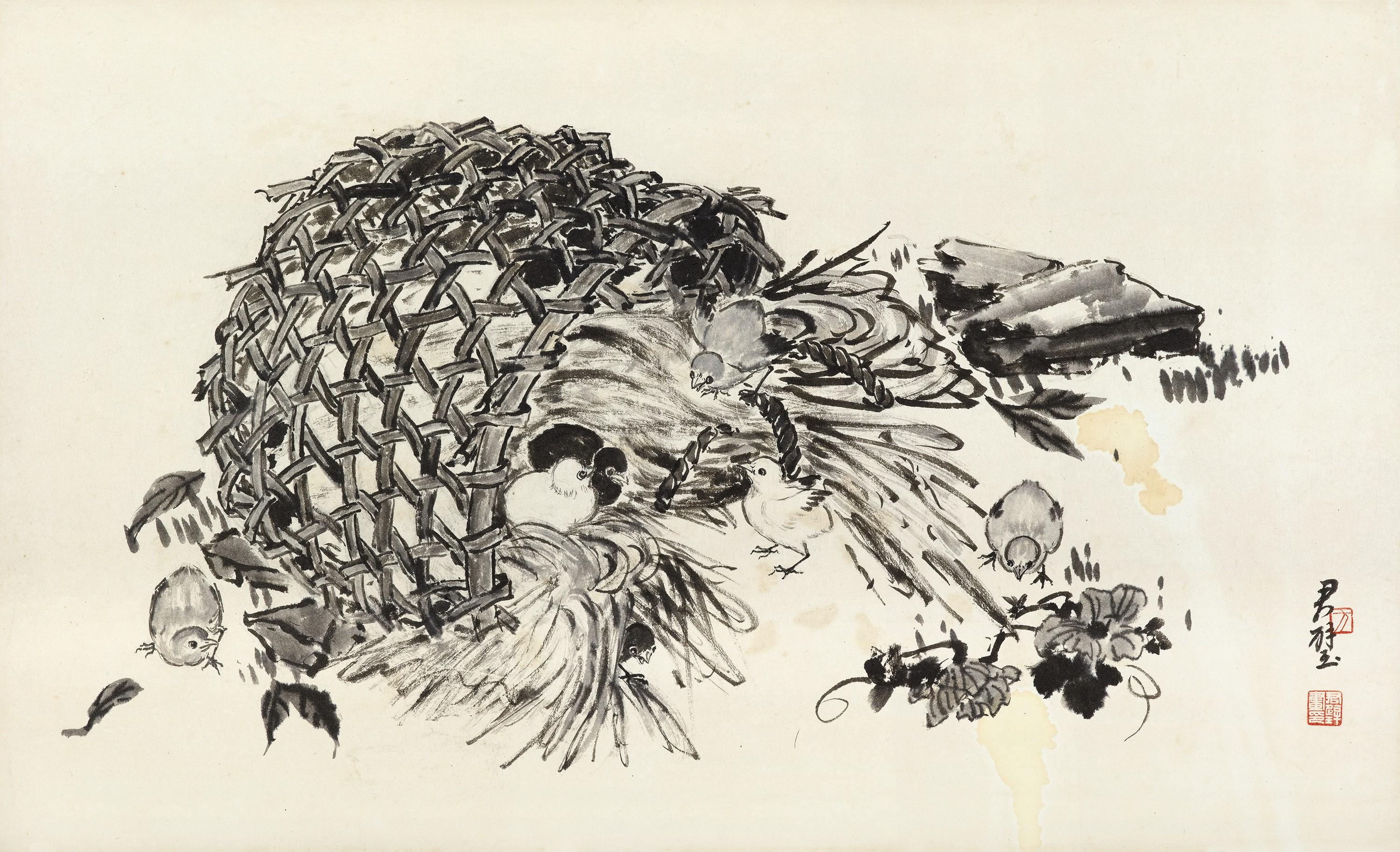 Fantchunpi - Chicken, Basket and Grass