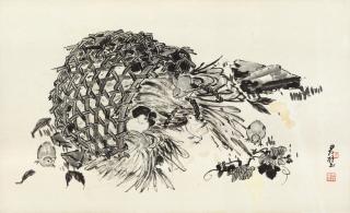 Fantchunpi - Chicken, Basket and Grass