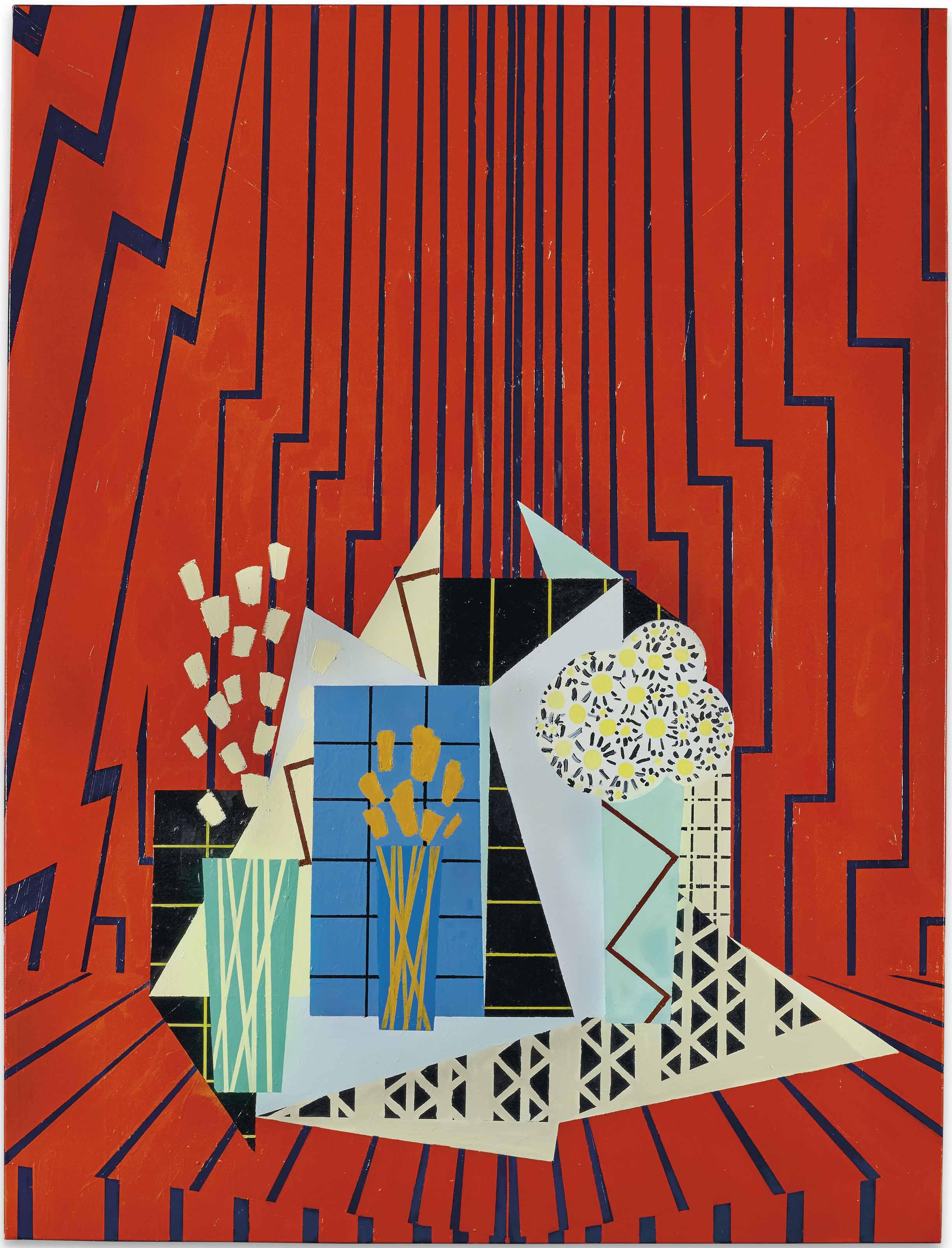 Farah Atassi - Still Life in Red Interior