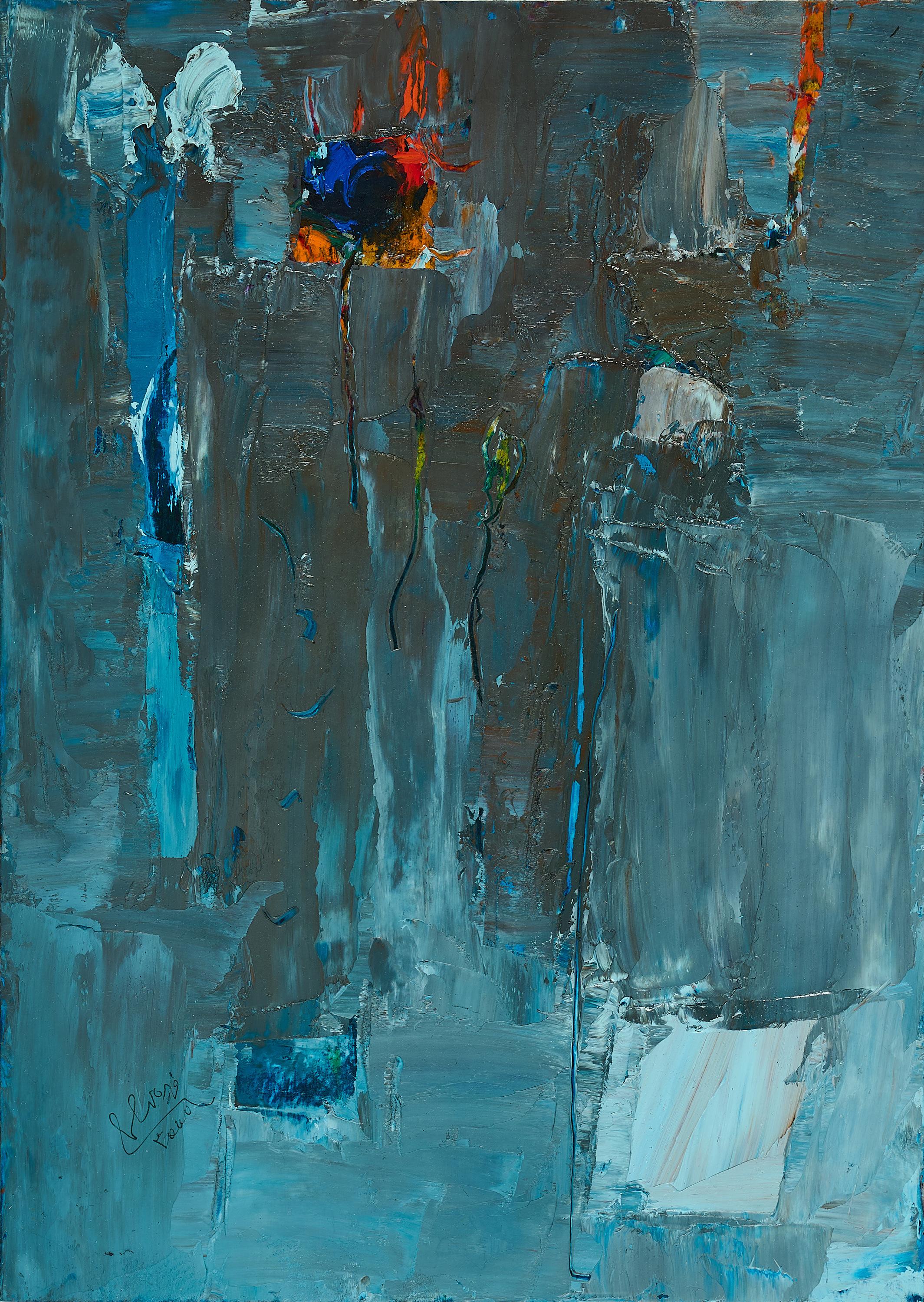 Farideh Lashai - Blau im Grau.